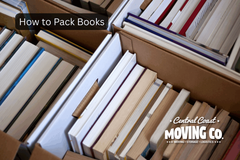 books packed in a box