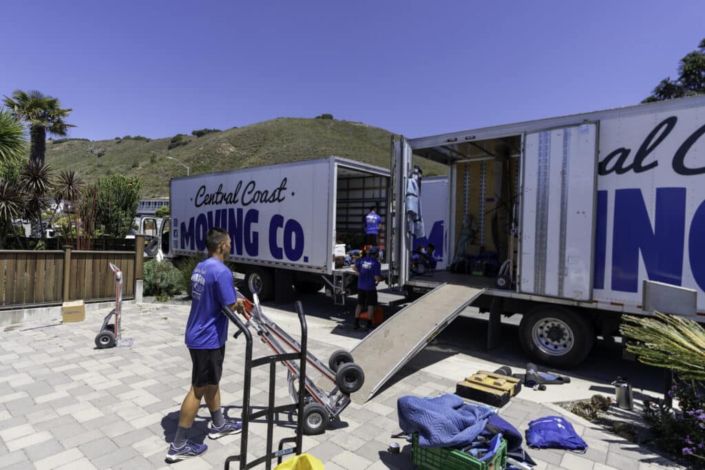 central coast moving team loading a truck