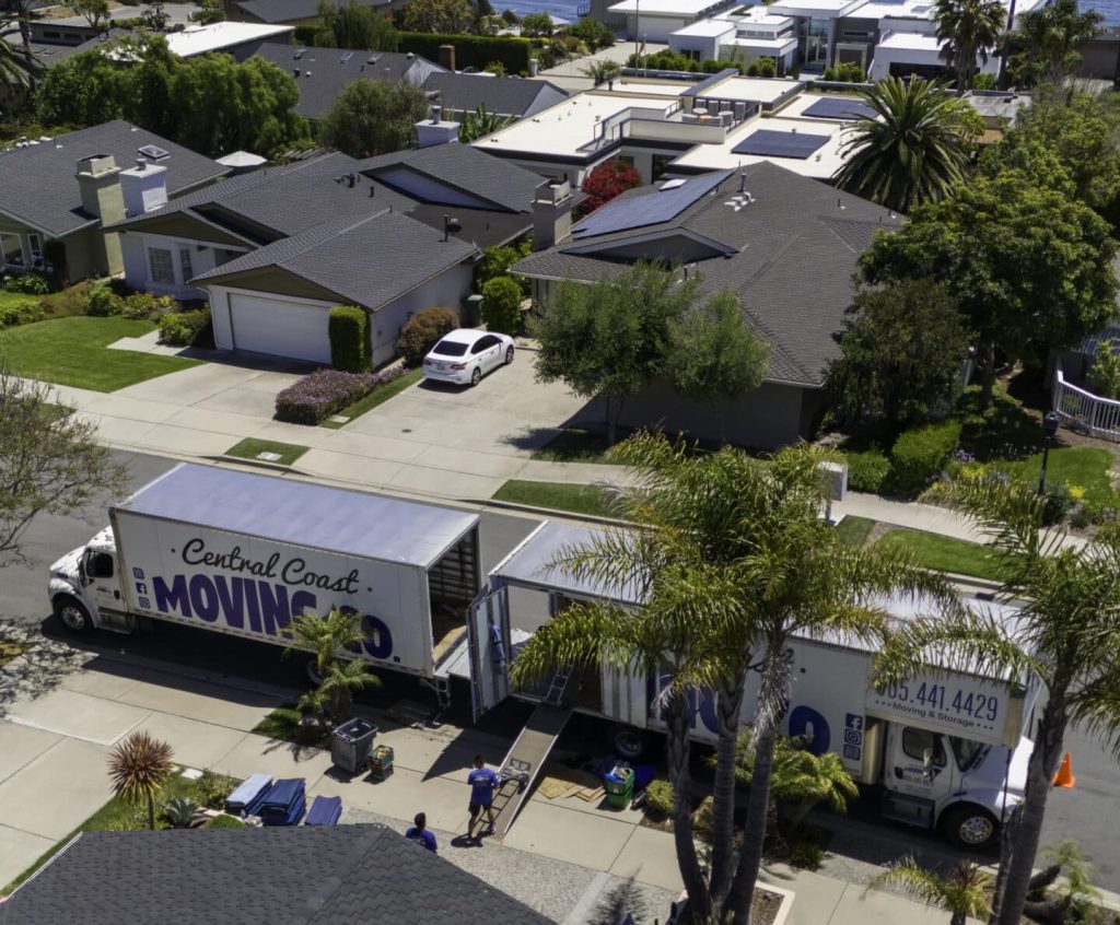 unloading central coast moving truck