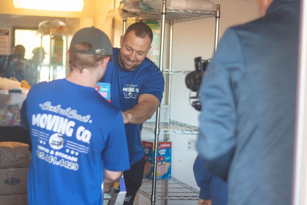 Central Coast Team movingcart with items